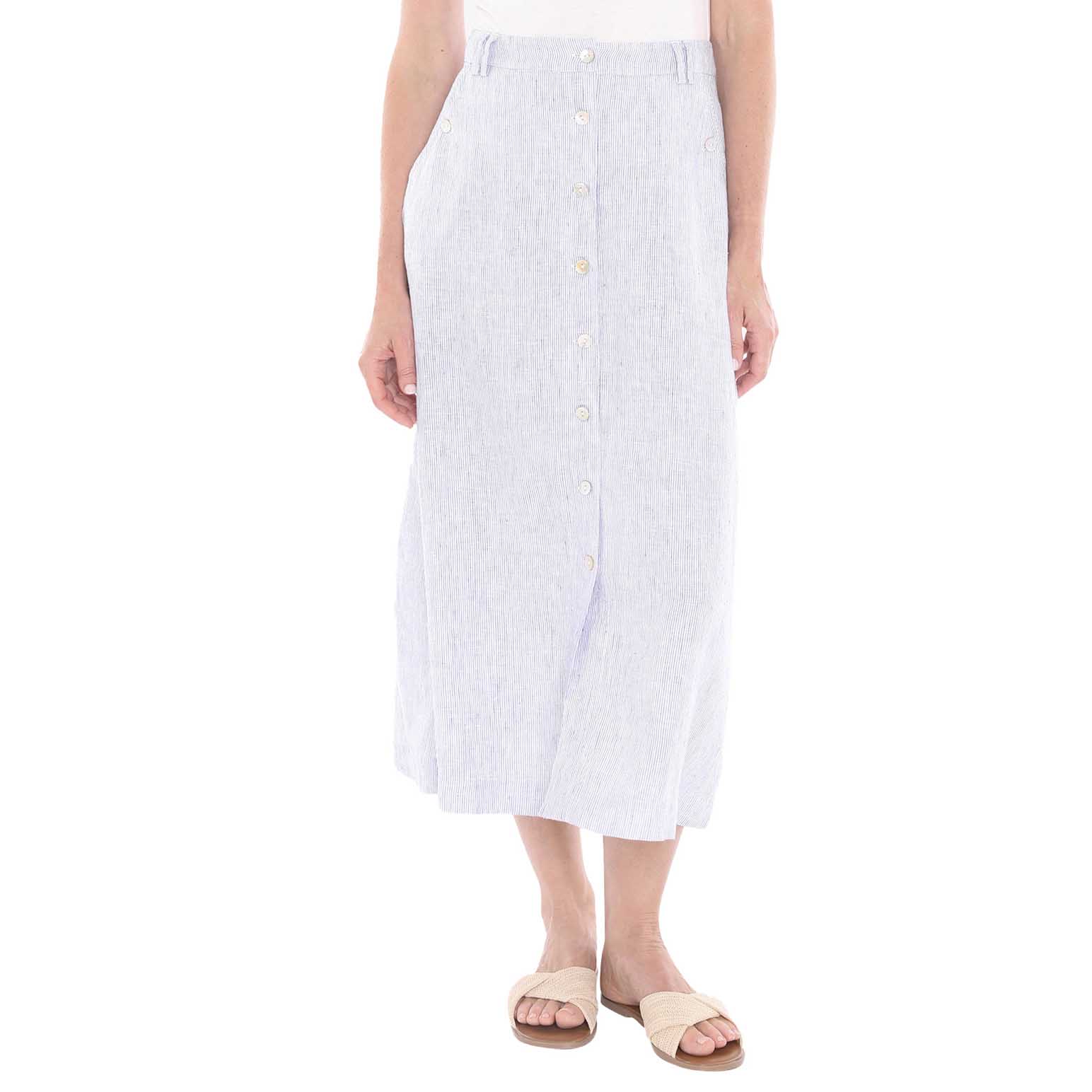 Jump Core Stripe Button Skirt
